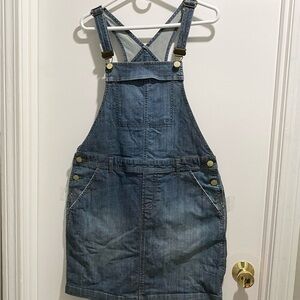 Vintage Tommy Hilfiger Denim Preppy Y2K Boho Hippie Jean Overalls Mini Dress 13